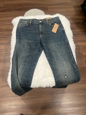 Ralph Lauren Men's Washed Blue Relaxed Jeans